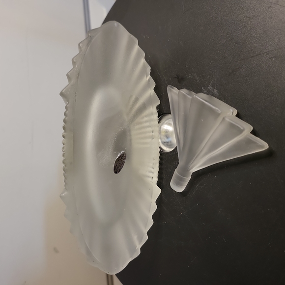 Silvestri Frosted Satin Glass Art Deco Perfume Bottle w/ Stopper - Picture 11 of 14